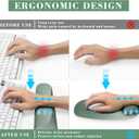 Wrist Rest for Keyboard and Mouse, Ergonomic Gel Computer Keyboard Wrist Rest with Memory Foam, Keyboard Wrist Support Pad for Long Hours of Work, Gaming, Studying-Relieve Wrist Pain