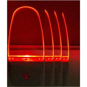 GREENIC Plug in LED Night Light Lamp 4 Pack with Light Sensor RED
