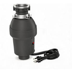 Garbage Disposal – 3/4 HP Continuous Feed Food Waste Disposer, Gray, Includes Air Switch & Accessories, Easy Install, Kitchen Trash Compactor