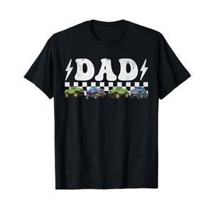 Monster Truck Dad Family Matching Monster Trucks Birthday T-Shirt, XL