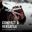 LEATHERMAN, Rev Pocket Size Multitool with Package Opener and Screwdrivers, Stainless Steel