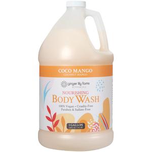 Ginger Lily Farms Botanicals Nourishing Body Wash, Coco Mango, 100% Vegan & Cruelty-Free, Coconut Mango Scent, 1 Gallon (128 fl oz) Refill (128 Fl Oz (Pack of 1))