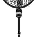 Lasko Oscillating Cyclone Pedestal Fan, Adjustable Height, Timer, Remote Control, 3 Speeds, for Bedroom, Living Room, Home Office, 18", Black, 1843