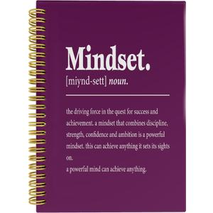 Knibeo Mindset Inspirational Notebooks Journal - Anti Anxiety Notebook, 5.58.3 Inch Inspirational Spiral Bound Notebook with 164 Pages, College School Supplies(Violet)