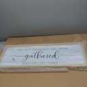 YWJKWLGS Dining Room Wall Decor Art 32x12 Inch Kichen Sign The Best Memories Are Made Gathered Around The Table Signs Large Rustic Farmhouse Wooden Framed Wall Hanging (Wood)