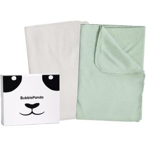 Rayon Made from Bamboo Baby Swaddle Blanket,2 Pack Soft & Breathable Receiving Blankets for Infant Newborn, Swaddle Wrap for Babies Girl and Boy, 47 x 47 Inch, (Sage & Oat)