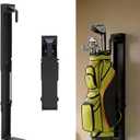 tonchean Golf Bag Storage Rack Wall Mount Golf Bag Holder for Garage Foldable Golf Bag Organizer for Garage, Golfing Clubs, Home, Basement, Space Saving, Easy Install & Use