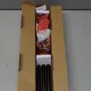 KAMANINA Curtain Rods No Drilling for Windows 32 to 86 Inches, 5/8 Inch Adjustable Renter Friendly Curain Rod with 3M Adhesive Brackets without Drilling, Black