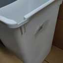 Rubbermaid,White Dual-Action Swing Lid Trash Can, 11.25 Gallon, for Home/Kitchen/Bathroom/Garbage