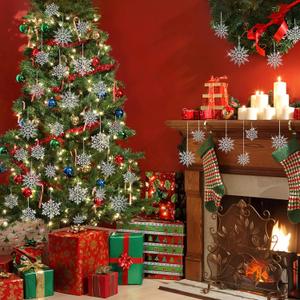 36 PCs Christmas Snowflake Decor