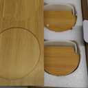 Ceramic Sugar Bowl with Bamboo Lids and Spoons Serving Tray, Porcelain Sugar Container for Sugar Tea Coffee Spice,Salt Condiment with Chalkboard Labels for Home Kitchen,9.1 fl oz 270 ML