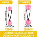 36 Pieces Hair Ties Balls Ponytail Holders Colorful Twin Bead Ponytail Balls 80s 90s Elastic Hair Accessories for Baby Kid(12 mm, Multicolor)