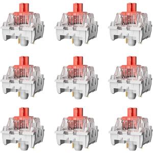 Gngzyte Mechanical Gaming Keyboard Red Switches, 3 Pin 50gf RGB SMT Linear Switch, Dustproof and Waterproof Switch (Red, 36PCS)