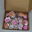 16 Pcs Christmas Pink Winter Nurse Badge Reel Retractable with ID Clip Bling Snowman Snowflakes Holiday Gift Badge Holder for Nursing Er ICU Women Men Office Doctors