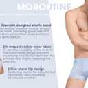 Men's Silk Boxer Briefs Underwear Breathable Moisture-Wicking Pure Silk Panties for Man (Purple, S)