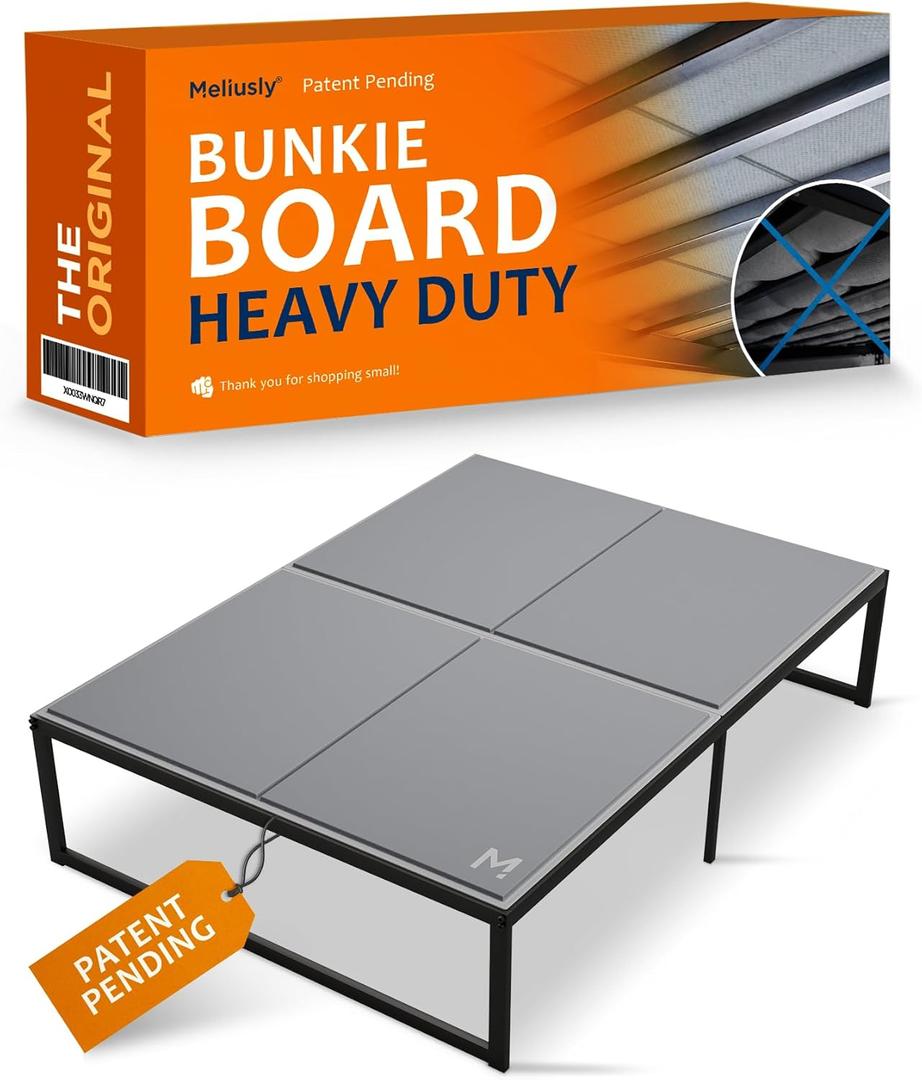 Meliusly Heavy Duty Bunkie Board Full Size (54x75) - Bed Boards for Under Support, Non-Slip Breathable Bed Support Board for Sagging, Noise Minimizing Moisture Resistant Bed Board
