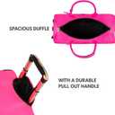 Tote&Carry Apollo 2 Large Rolling Duffle Bag with Wheels, Carry-On Roll Duffel for Travel, Gym, Sports, Daily, Weekend & All-Purpose Use for Men & Women (Crocodile Skin, Neon Pink)