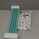 LUMIVIA Mahjong Racks with Pushers, Green Wooden American Mahjong Tile Pushers and Racks Set of 4, with White Printed Mahjong Racks Drawstring Bag, Mahjong Accessories (19.68 Inches)
