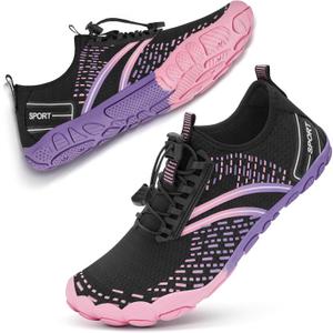 ATHMILE Hiking Barefoot Water Shoes for Women Men Beach Swim Aqua Pool River Quick Dry Athletic Wide Toe Outdoor Sport Kayaking Boating Rock Climbing Yoga Lake (8.5 Women/7 Men)