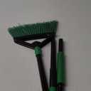 Eyliden Broom, Angle Broom with 57" Long Handle | Fit Heavy-Duty Cleaning, Also Works Well Fine Dust | Commercial Outdoor Indoor Sweeper for Courtyard Sidewalk Deck Kitchen Lobby Garage, Green