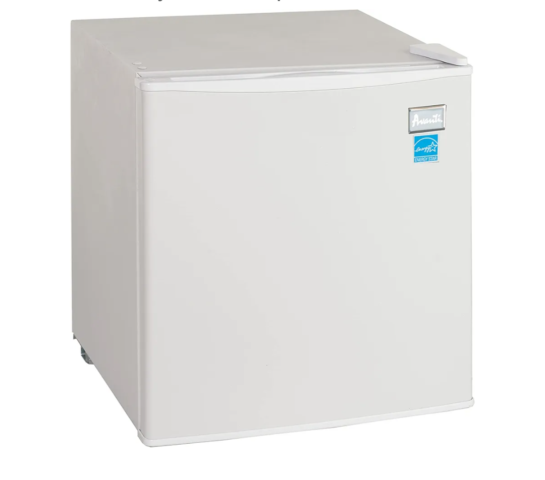 Mini Fridge Compact Refrigerator for Home Office or Dorm, Features Compressor Cooling Single Reversible Door Removable Shelves Automatic Defrost and Adjustable Temp Control, 1.7-Cu.Ft, White