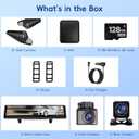 4 Camera System,10" AHD Mirror Rear View Dash Cam, Touch Screen Dash Cam with 128GB Card/Reverse line/WiFi/APP/1080P Night Vision for Car,Pickup,Truck,RV,Bus,SUV,MPV