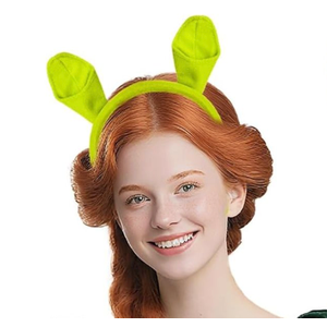 Dshengoo Halloween Green Ogre Ears Headband Werewolf Costume Set Adult,Monster Wolf Ear Cosplay Decor(for 15 years and older)