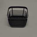 Kitchen Sink Utensil Holder of Drying Rack, Small Stainless Steel Cutlery Drainer Caddy,Spoon and fork organizer (Black)