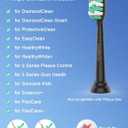 Toothbrush Replacement Brush Heads for Philips Sonicare C1 C2 ProtectiveClean 4100 5100 5300, Electric Sonic Tooth Refill Head Plaque Control, 10 Pack, Black