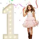 4FT Marquee Numbers, Large Light Up Numbers 1 for 1st 15th 16th Birthday Party Decorations, Giant Light Up Number for Baby Shower Anniversary Decor, 4 Feet Number 1 w/Lights DIY Kit
