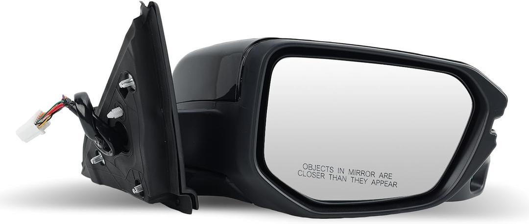 Passenger Side Mirror Compatible with 2016 2017 2018 2019 2020 2021 Honda Civic Sport Touring Sedan Coupe Mirror with Camera Turn Signal Heated Power Black(13 Pins)