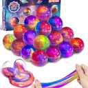 24 Pack Galaxy Slime Party Favors, Non-Sticky, Stress Relief Treasure Box Toys for Classroom Prizes, Valentines Day Student Gifts Goodie Bags Stuffers for Kids Boys Girls 4-8, 8-12