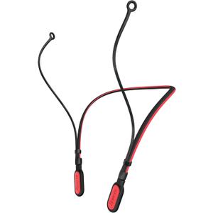 HALLEAST Earplugs Cord, Anti-Lost Earplug Lanyard Neckband, Safety Connector Strap, Red