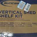 Suncast Vertical Shed Shelf Kit, Space-Saving Shelf for Vertical Outdoor Storage Sheds, 27.75" W x 14.5" D x 1.25" H, Black, Made in The USA
