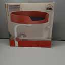 Clioran Cat Desk Bed Large Perch Nest with Teaser Easy Install, Space Saving Mount Design, Sturdy Frame, Removable Cushion, Clamp Desktop Attachment Hammock for Home Office, Side Table(White and Red)