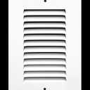 HVAC Premium 4'' x 6'' [Duct Opening] Flat Stamped Steel Return Air Grille - Sidewall and Ceiling - HVAC Vent Duct Cover - White [Outer Dimensions: 5.75''w X 7.75''h]