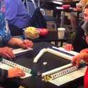 American Mahjong Set with 4 PUSHERS / RACKS COMBO in ALUMINUM CASE (WESTERN Mah jongg 166 Tiles)