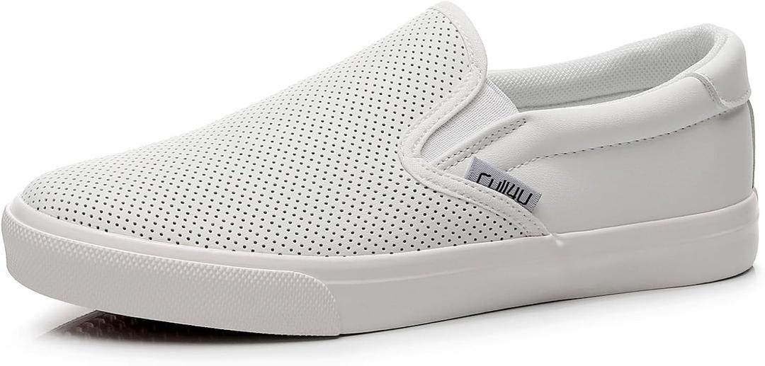 Cull4U Women's Breathable Slip On Loafer Shoes (7, White)