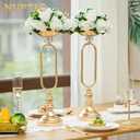 NUPTIO White Flower Centerpieces for Tables: 6 Pcs Artificial Flower Ball Arrangement for Wedding Party - 9.5 Inch Diameter Fake Floral Rose for Bridal Shower Decorations