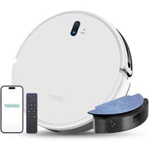 L200s Robot Vacuum Cleaner and Mop Touchless Vacuum Automatic Vacuum Robotic Self-Charging Ideal for Pet Hair Hard Floor, White