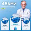 Dental Ultrasonic Retainer Cleaner Machine: 45kHz Dental Cleaning Pod with Digital Timer & 200ML, Cleaning for Dentures, Mouth Guards, Aligners, Night Guards, Braces, Toothbrush Heads & Jewelry, Blue