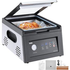 VEVOR Chamber Vacuum Sealer, 380W Vacuum Pump Power, Sealing Bag Packing Machine for Wet Foods, Meat, Compact Design with 11.5 in Sealing Length, Ideal Commercial Sealer for Professional and Home Use