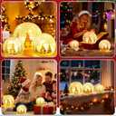 Crackle Glass Ball Light Mix Pattern Glass Ball LED Night Light Tabletop,Upgraded Table Top Christmas Tree Decorations with Timer,Widely Applicable to Party,Holiday Home and Mantel Decor (Small+Medium+Large)