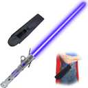 Light Up Saber for Kids, LED Light Swords Set with 25 Color Changing Electronic Lights &FX Sound for Galaxy War Fighter Warriors Halloween Dress Up Parties (with Belt Clip) (Silver)