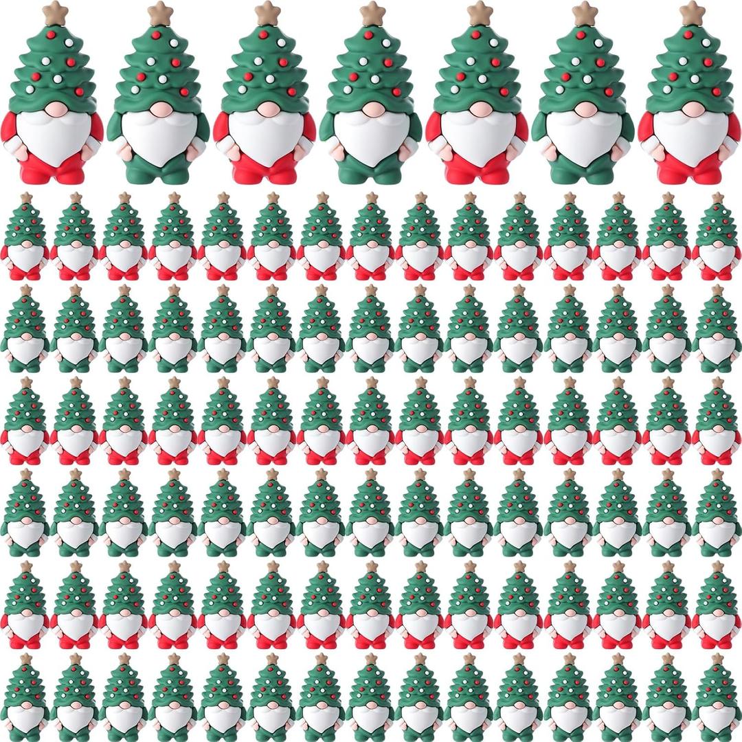 Sonwyoung Easter Mini Gnome Figurines Easter Stuffers Gifts Tiny Miniature Gnomes Figures to Hide and Seek Little Rubber Statue for Fairy Garden Bunny Spring Gift Patio Yard Lawn Table Decor(100 Pcs)