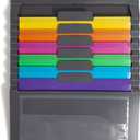 SMEAD Cascading Wall Organizer, 6 Removable Folder Pockets, Letter Size, Gray/Bright Pockets (92060)