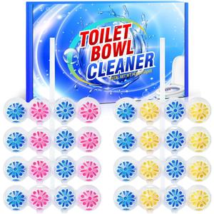 STRN Toilet Bowl Cleaners Rim Hanger, Toilet Bowl Cleaning Balls, Lemon & Magnolia Scents, Toilet Bowl Freshener, 5 Packs(32 balls)