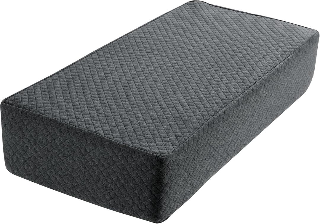 HOMBYS Pillowcase for Cube Shaped Pillow-Soft and Breathable Microfiber Pillowcase with Hidden Zip (ONLY Pillowcase) (Grey)