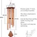 Wind Chimes Outdoor Large Deep Tone, 44 Inch Sympathy Wind Chime Outdoor, Memorial Wind-Chime with 6 Tuned Tubes, Elegant Chime for Garden, Patio, Balcony and Home Decor, Rose Gold