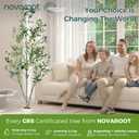 Olive Trees Artificial Indoor, 5FT Tall Faux Olive Tree with Moss and Planter, Artificial Plants Indoor with Natural Wood Trunk and Lifelike Fruits, Fake Tree for Home Office Living Room Decor